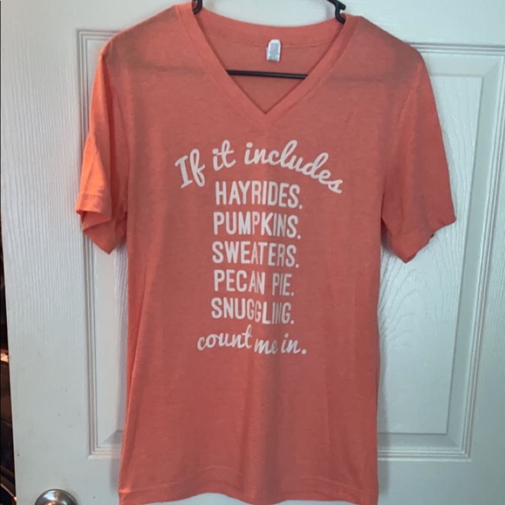 Fall vneck tee